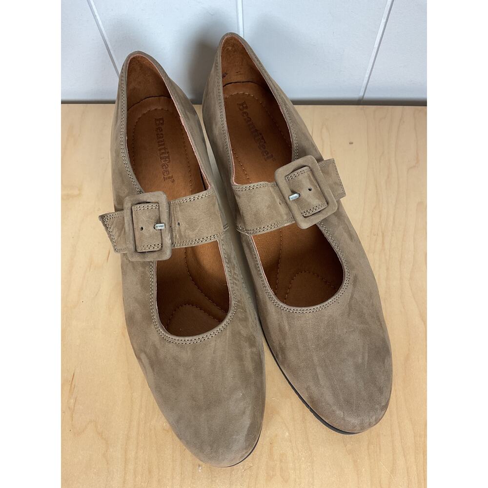 Beautifeel Women's Tan Suede Mary‎ Jane Comfort Flats Size 10